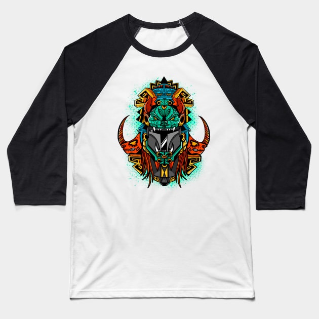 Aztec Hunter Baseball T-Shirt by GeryArts